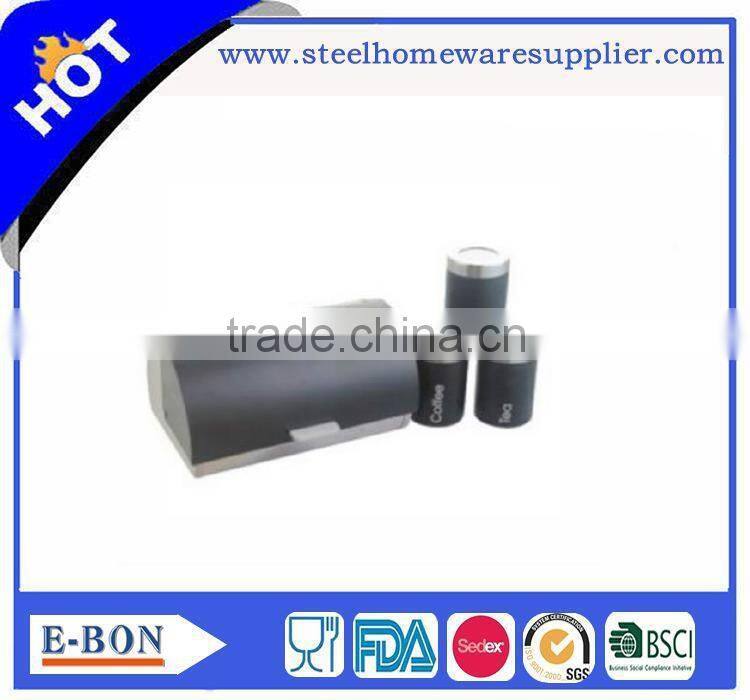 Latest technology stainless steel bread box and canister set