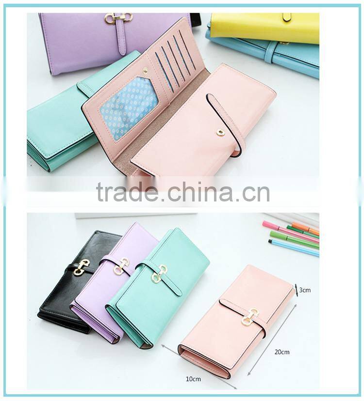 Hot sale beautiful PU leather wallet woman purse