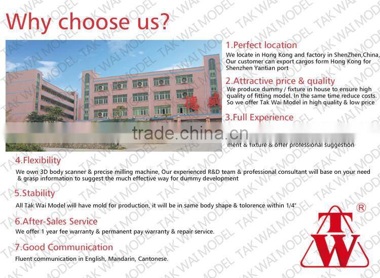 Cheap lady upper half body fiberglass display realistic mannequin