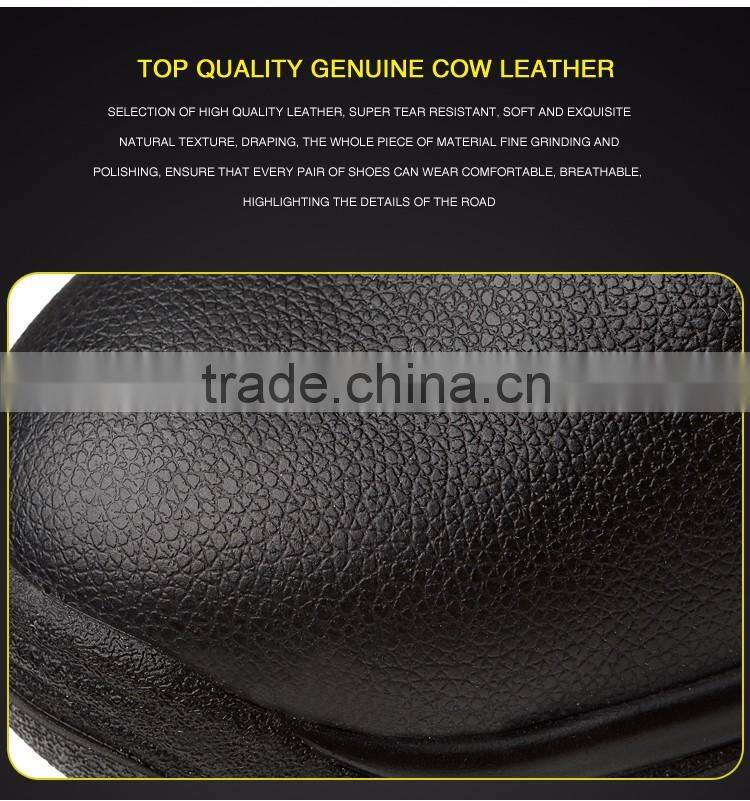 Factory high quality genuine leather rubber sole shoes