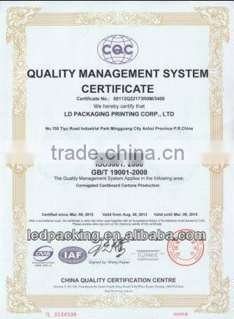 2013 hot sell corrugated paper carton for bathroom products