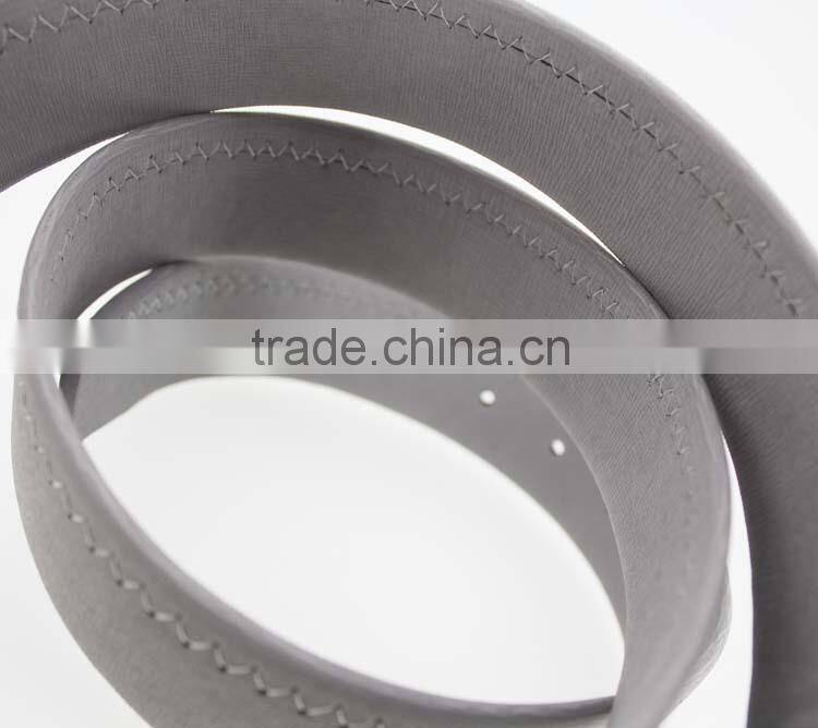 2015 NEW Designer reversible wide Grey PU leather belt man jeans belt