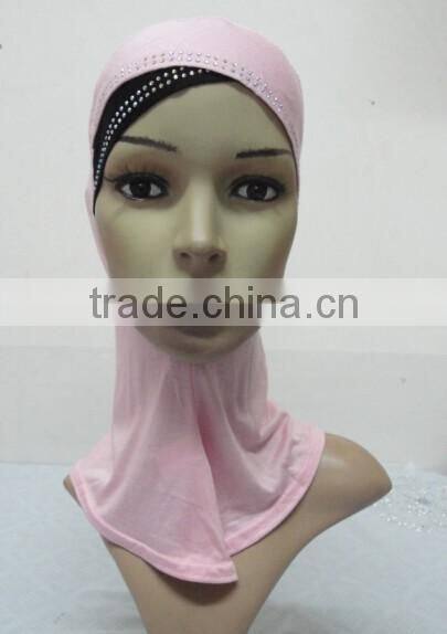 C079 new style two color ninja hats with rhinestones,neck cover hats