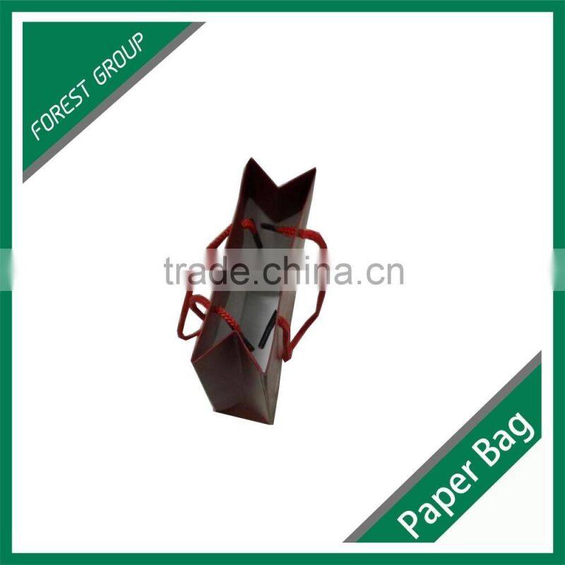 MANUFACTURER BROWN KRAFT PAPER SHOPPING BAG WITH HANDLE