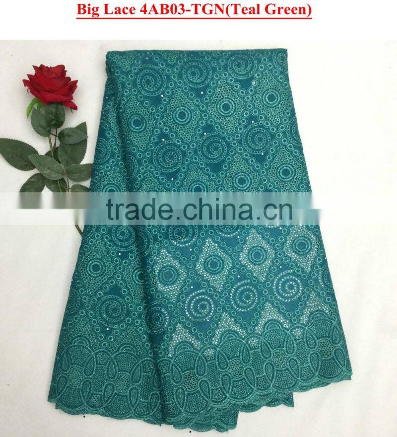 4colors elegant African voile laces fabric big lace fabric in stock