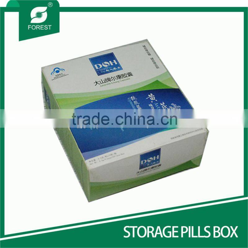 ECO-FRIENDLY CHIPBOARD BOXES FOLDED STORAGE PILLS BOX