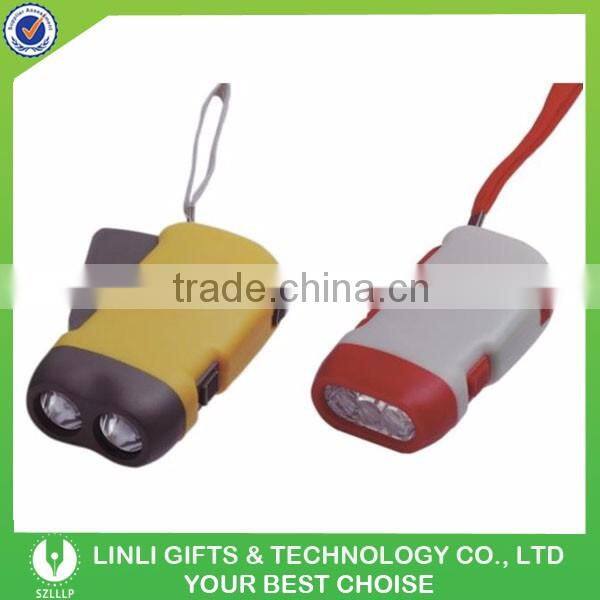 High Quality Plastic Hand Crank Torch Light Led For Promotion