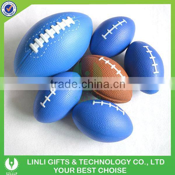 Promotional football shape PU antistress ball