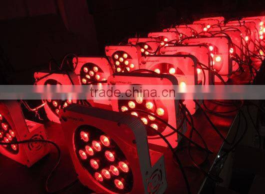12pcs 18W 6 in1 RGBWA+UV Wireless led flat par 64 can
