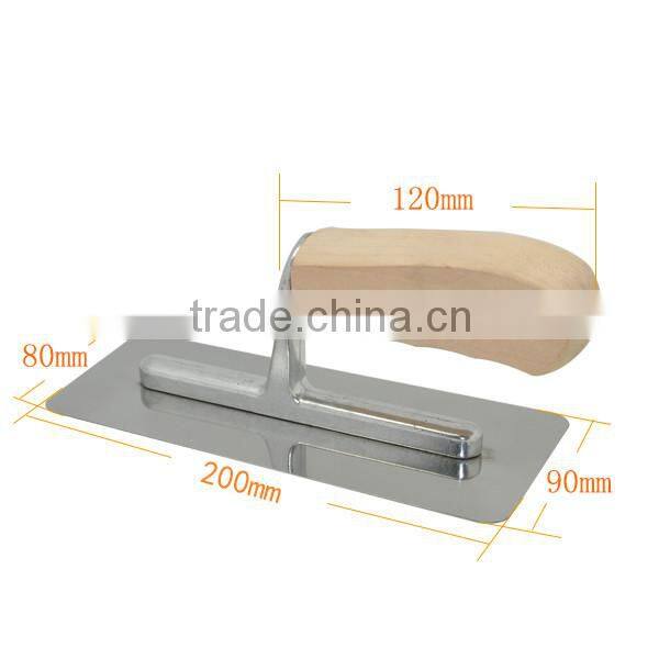 Venetian Trowel, Stainless Steel Trowel, Natural Wooden Handle Unlacquered
