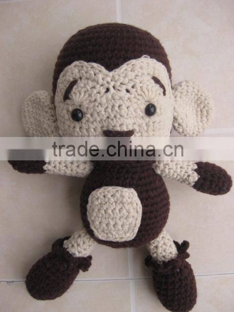 Cute handmade crochet monkey toys for baby kids and children