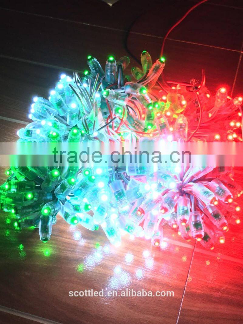 F8 12mm 5V Single Color String Lights blue red white yellow