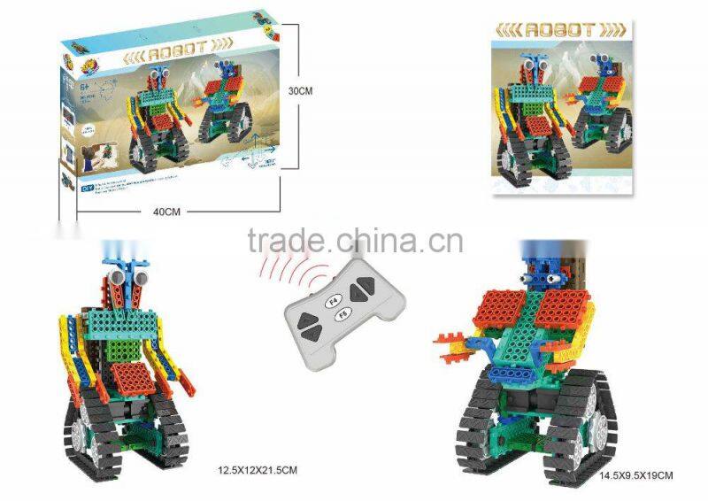plastic remote control building block robot toys for kids educational
