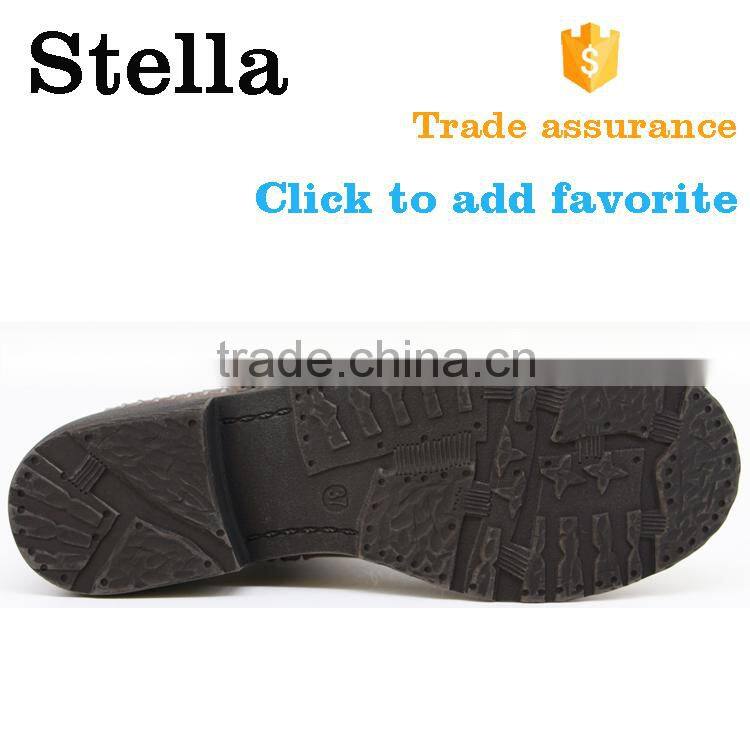 top selling fashion rubber sole tan leather ankle boots