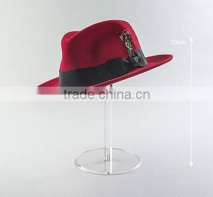 beautiful clear custom acrylic hat display stand,acrylic hat holder