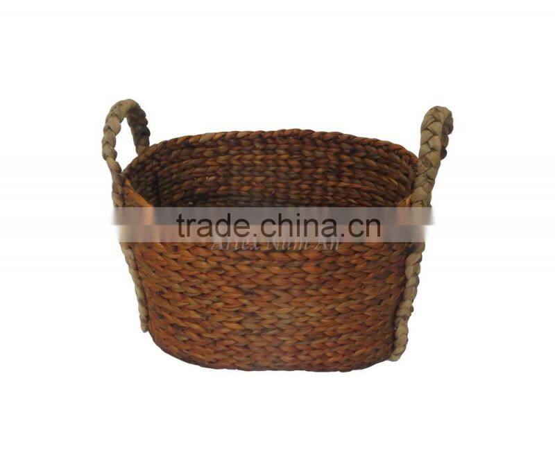 Handmade water hyacinth basket,water hyacinth storage basket