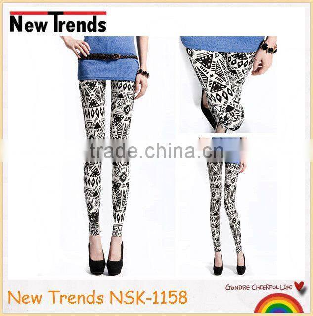 Fashion colorful chevron printing pantyhose leggings
