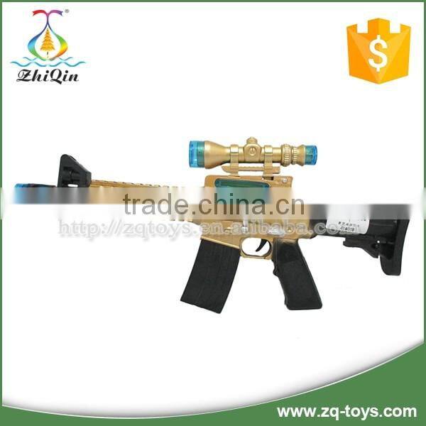 Battery operated plastic eight sound gun toy with flash