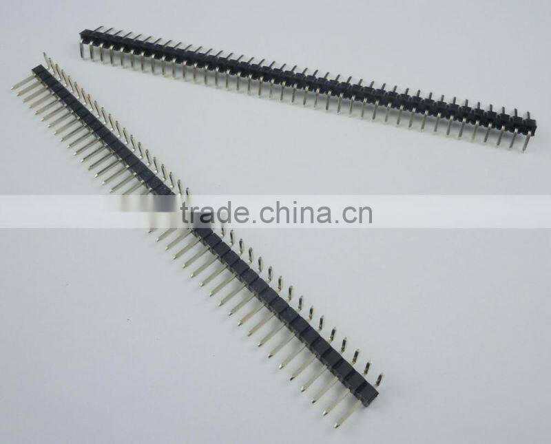 Pitch 2.54mm 40 Pin Male Single Row Right Angle Pin Header Strip
