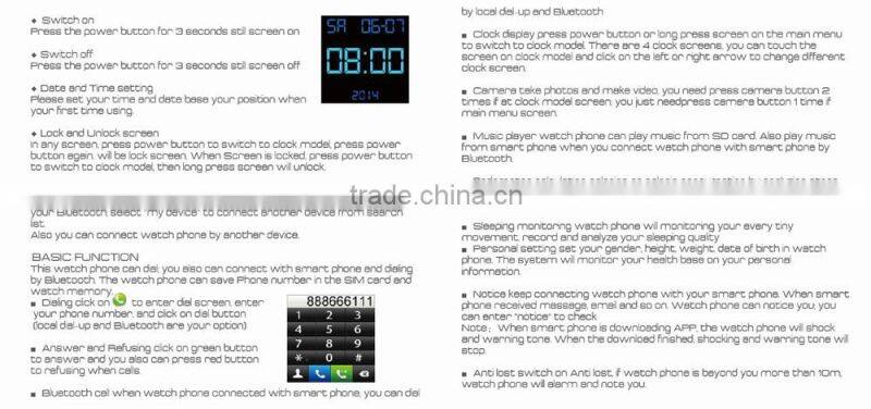 watch phone with remote control camera
