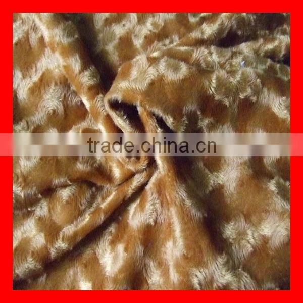 Polyester Embossed PV Plush