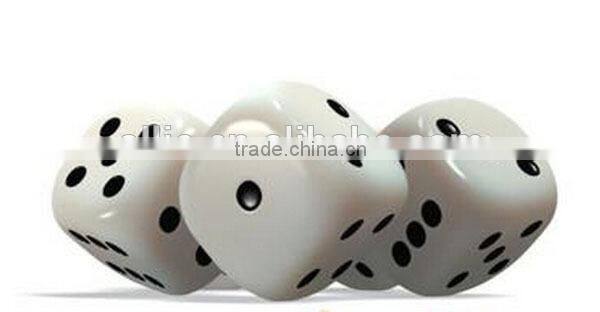 promotional 14mm white classic design acrylic game dice