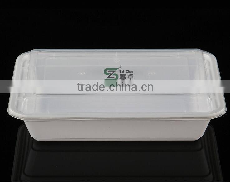 800ml stackable disposable microwave safe and freezer plastic food container with clear lid