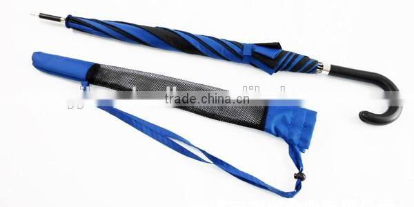 23"*8K Wooden Umbrella with Matching Pouch