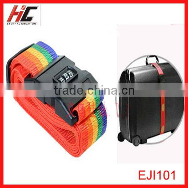 2014 top selling Travel Luggage Suitcase Secure Lock Safe Packing Top Quality Nylon Luggage Bag Belt