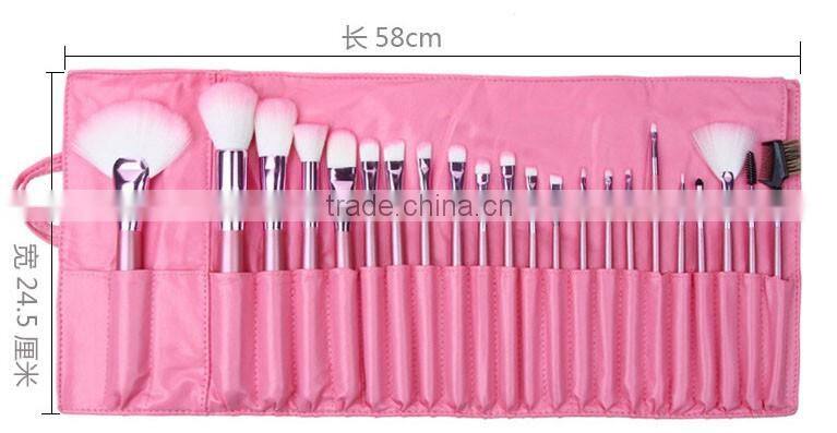 High Quality 32pcs Pink Soft Synthetic Hair makeup brushes with PU Bag