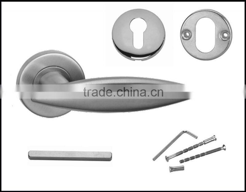 Enconomic stainless steel lever handle for wooden interior door