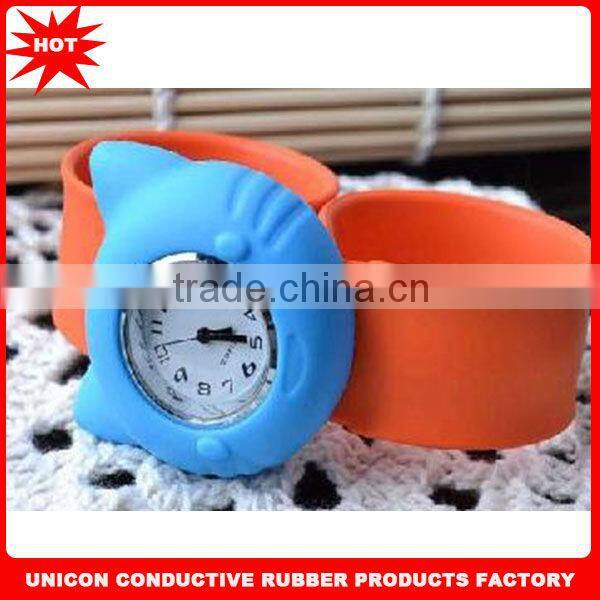 vogue flower silicone bracelets watches ladies