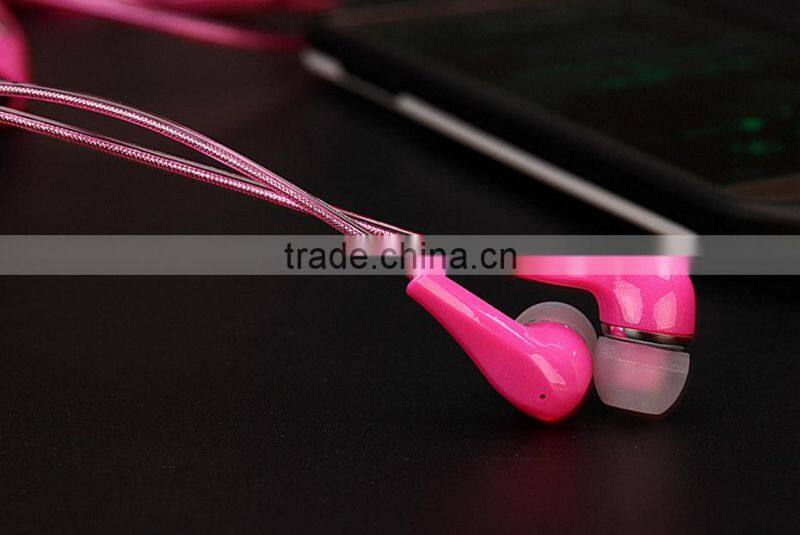 Hot Selling LED Flash Light 3.5mm Stereo Earphone Earbud Headphone Headset With Mic + USB Cable