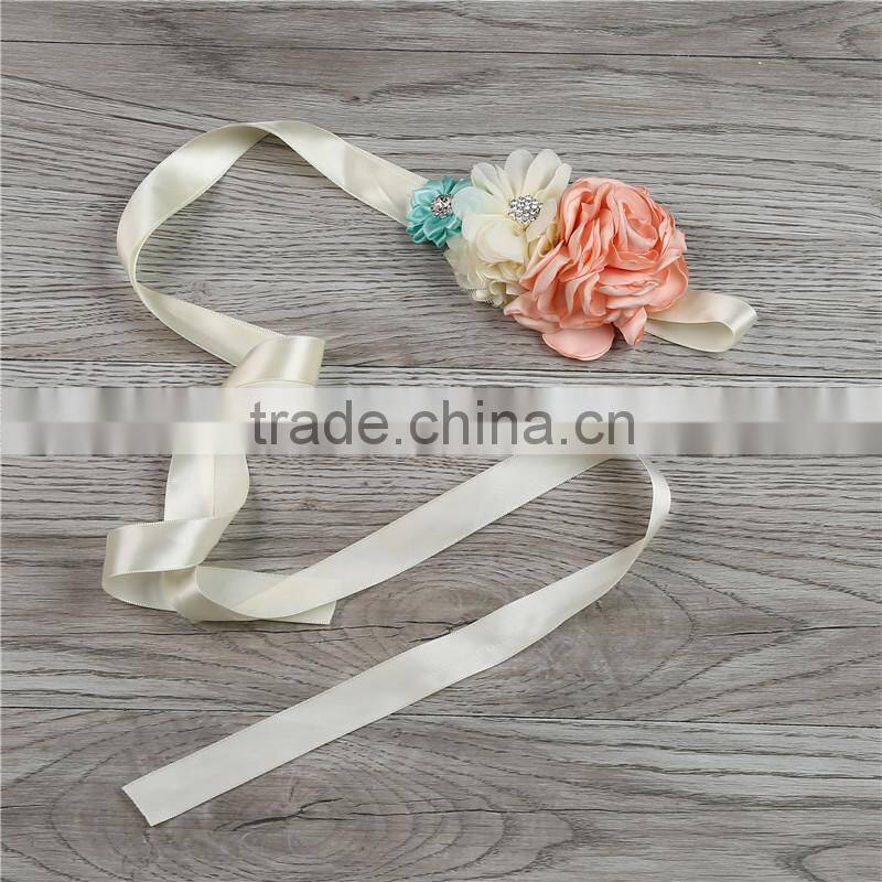Baby Toddler Girl Headband Satin Flower Soft Elastic Headband Wholesale Fancy Design Little Girl Top Baby Headbands