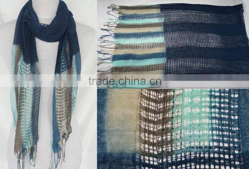 half cotton half viscose print stripe lady scarf halloween costume accessories