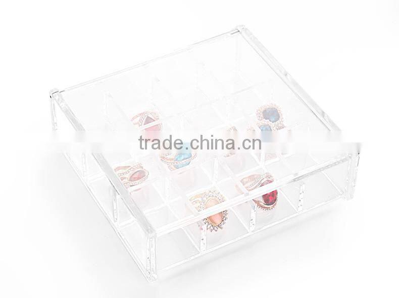 C24 Hot sale acrylic ring Jewelry box Jewelry display and storage