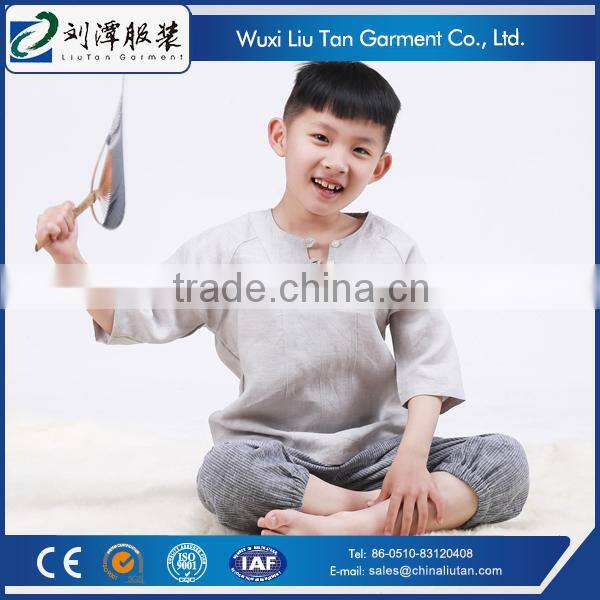 jacquard rib waist band cotton cargo pants for girls