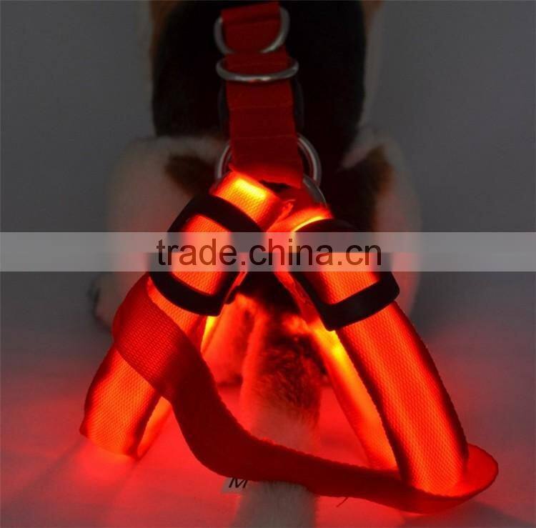 Pet Dog Cat Collar Peppy Dog Led Flashing Light Harness Collar Pet Safety Led Leash Rope Belt