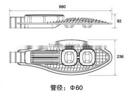 High lumens led street light housing price 100w