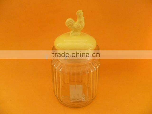 glass food jar with ceramic lid