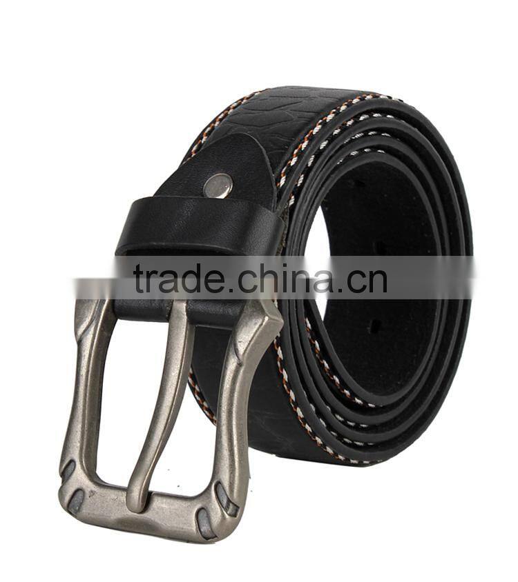 May New Design Marbling Lines Man Leatheroid Waist Belt