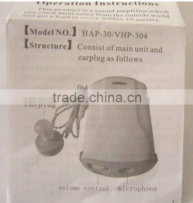 Hearing aid for hearing impairment with CE HAP-30