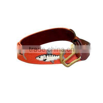 Golf 100%cotton Needlepoint belt