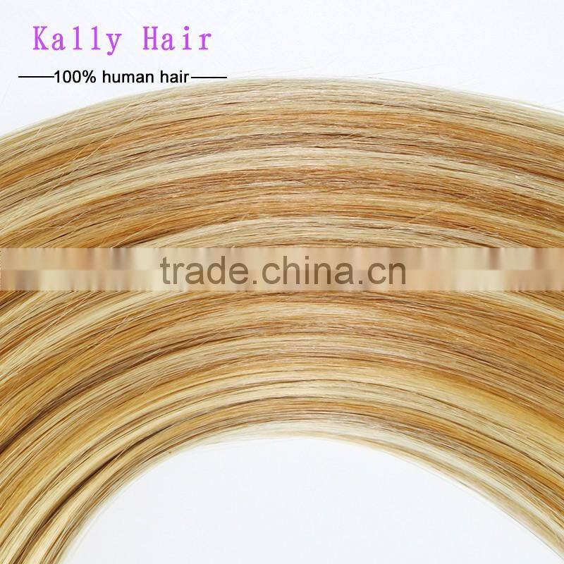 Two tone Brazilian micro ring loop hair extension raw unprocessed virgin hair