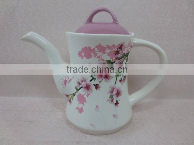 Competitive Unique Ceramic Material Teapot with Decal