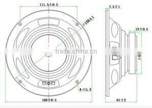 FBS168 loud speaker bluetooth loud speaker 168mm 4ohm 4w speaker( FBELE)