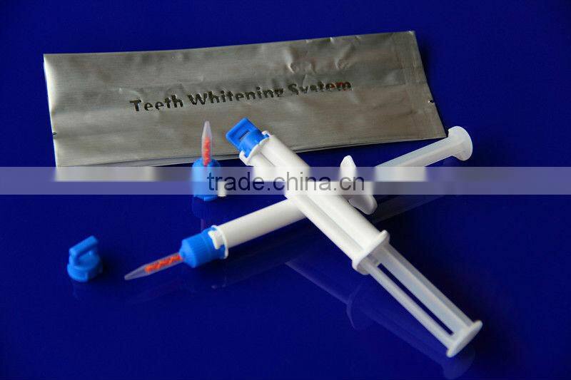2016 the fashionable dual barrel syringe teeth whitening gel