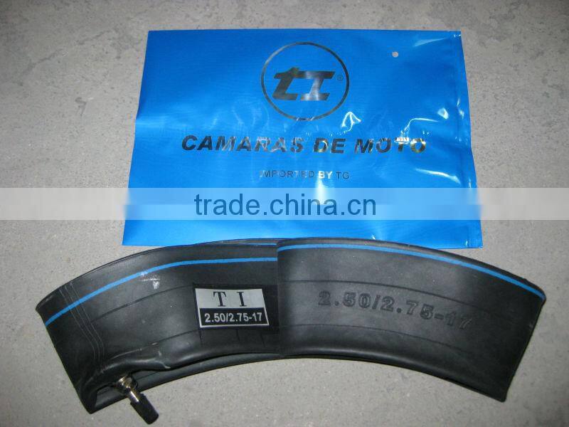 Butyl rubber motorcycle inner tube 2.50/2.75-17 2.50/2.75-18