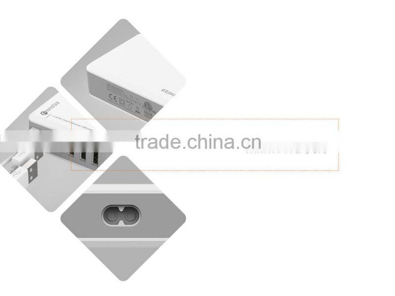 6 ports 60W wall charger desktop charger/home charger with QC2.0/3.0 port