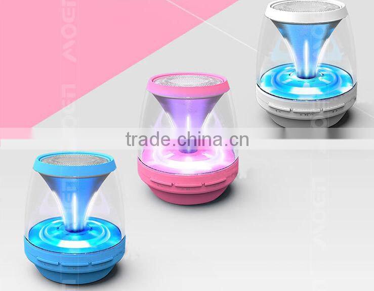 Mini Portable Mental Purple Bluetooth Speaker WITH LED Light AND and FM radio